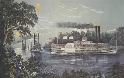 Rounding A Bend On The Mississippi, Steamboat Queen of the West